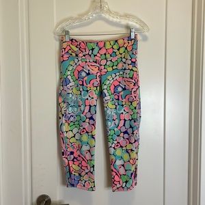 Lilly Pulitzer Cropped Weekender Luxletic Leggings In Gypsy Jungle Size medium